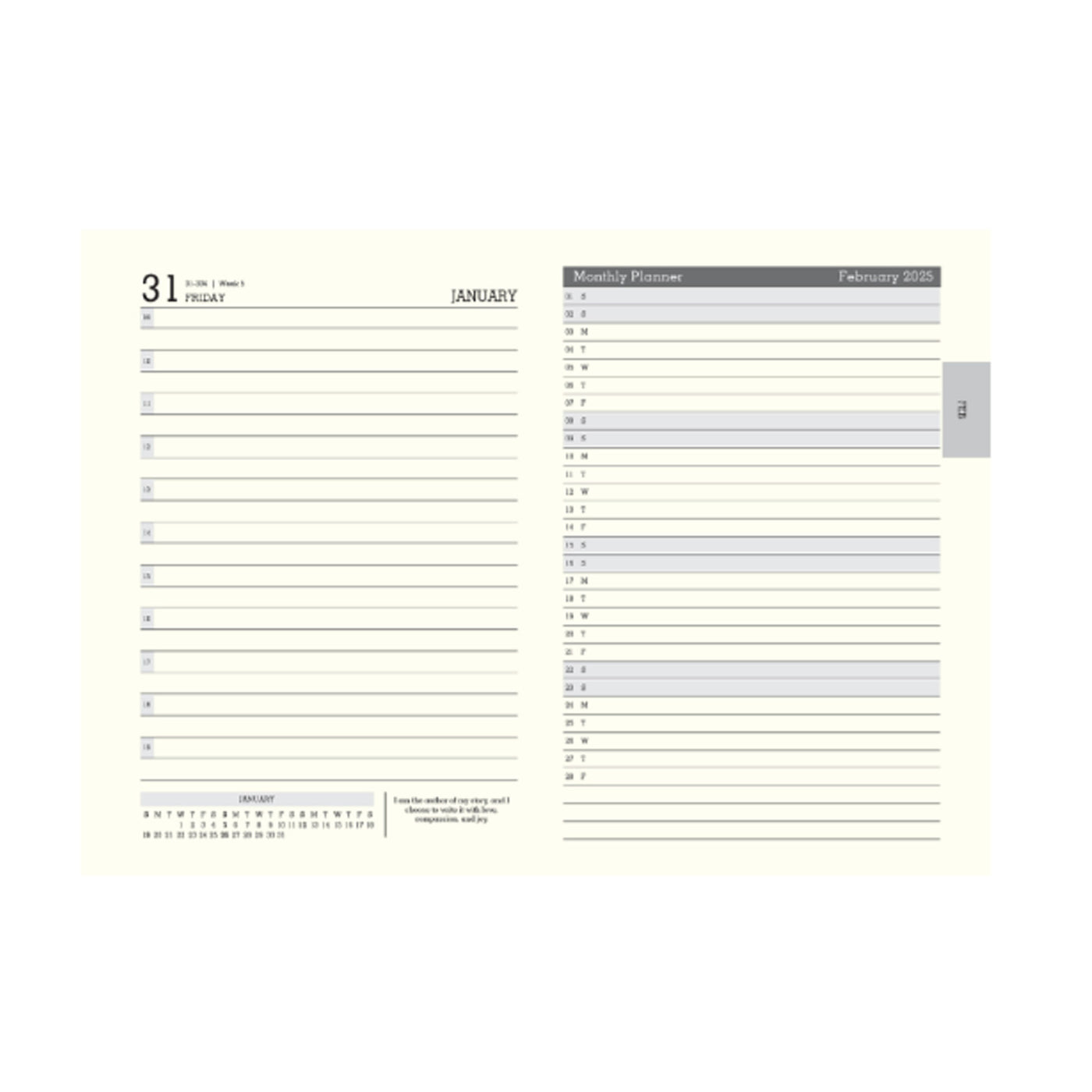 Scholar Eco 2025 A5 Daily Planner – Green 3