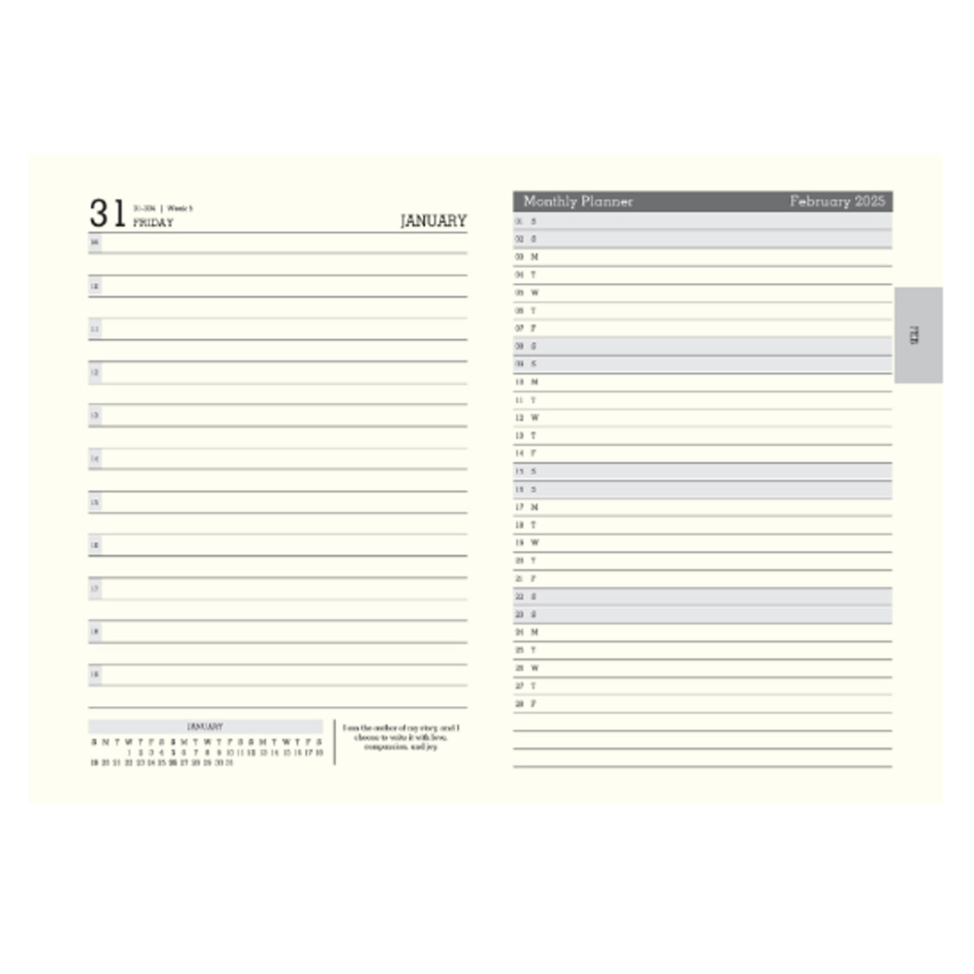 Scholar Essential 2025 A5 Daily Planner - Black 3