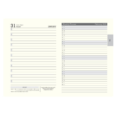 Scholar Essential 2025 A5 Daily Planner - Grey 3