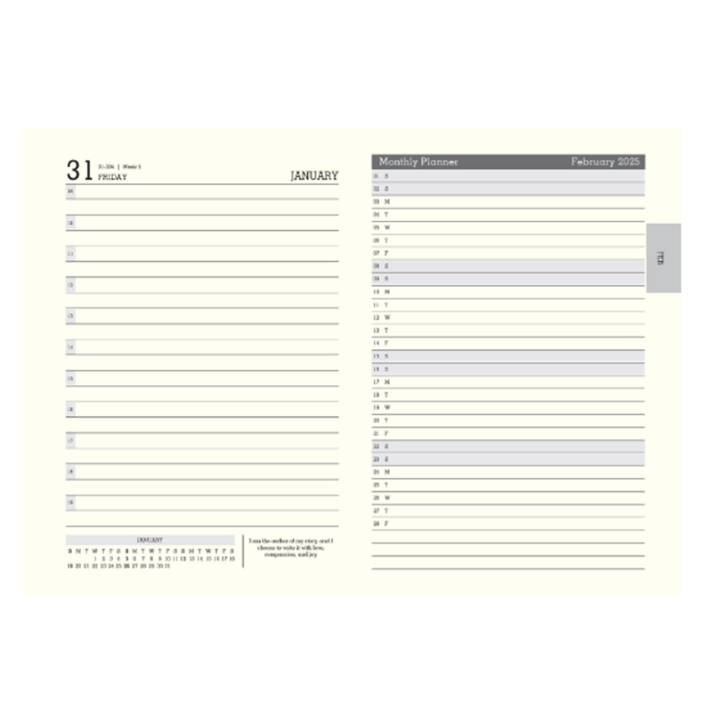 Scholar Folio 2025 A5 Daily Planner – Blue 2