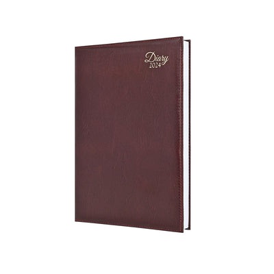 Scholar Leatherite 2024 A5 Daily Planner – Maroon 2