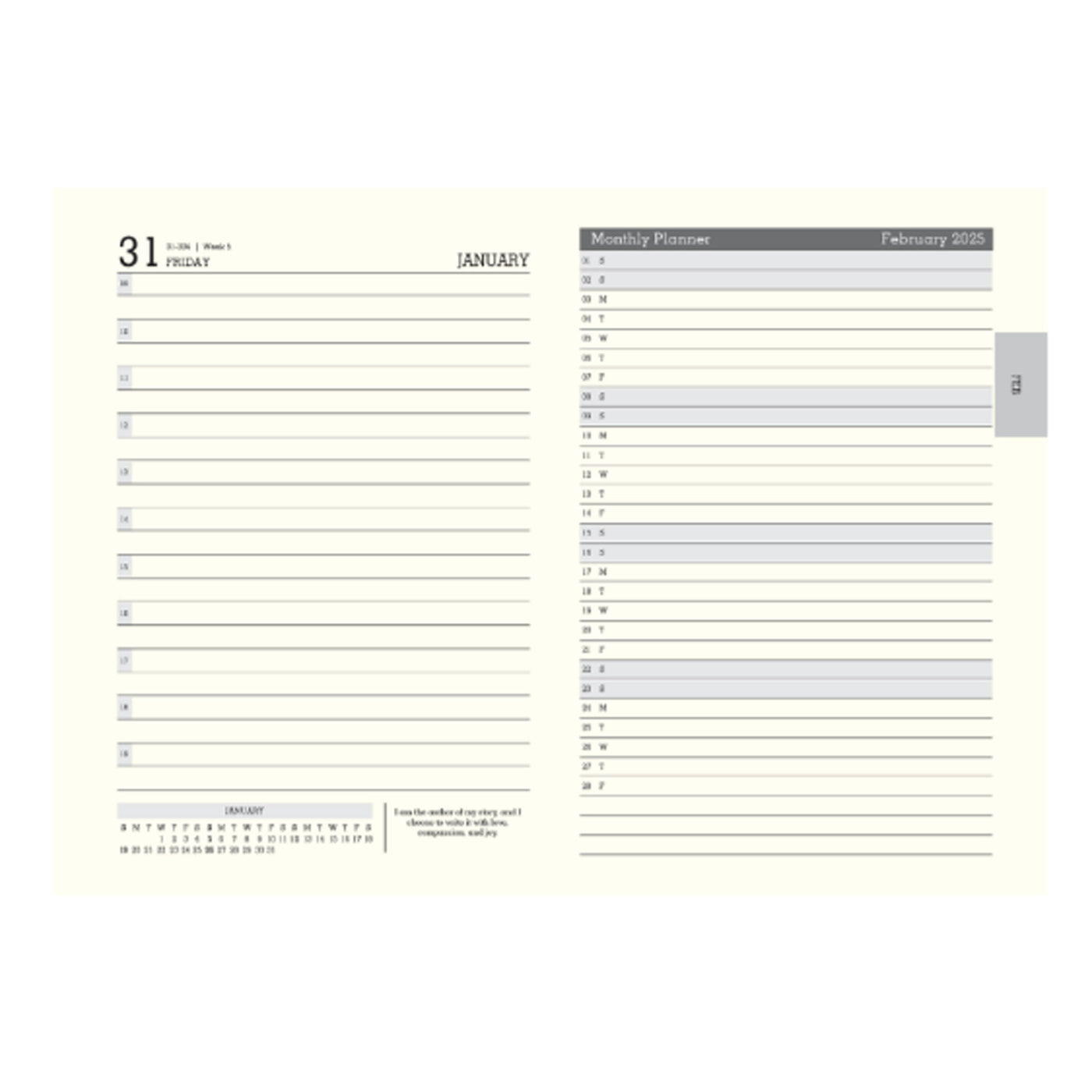 Scholar Legend 2025 A5 Daily Planner – Grey 3