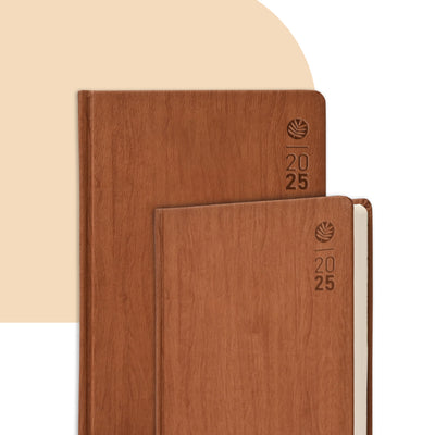 Scholar Timber 2025 A5 Daily Planner – Tan 2