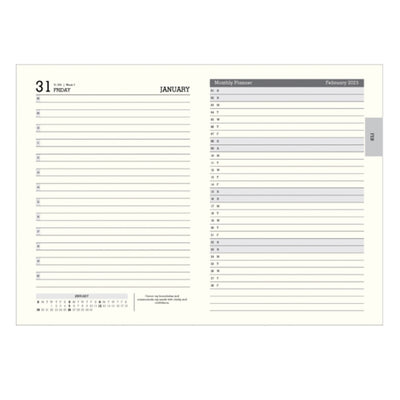 Scholar Timber 2025 A5 Daily Planner – Tan 3