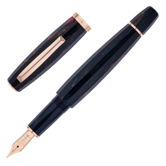 Scribo Feel 14K Fountain Pen - Blu Califfo RGT (Limited Edition)