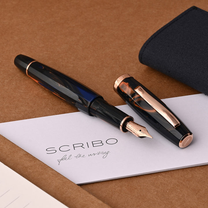 Scribo Feel Fountain Pen - Blu Califfo RGT (Limited Edition) – Makoba