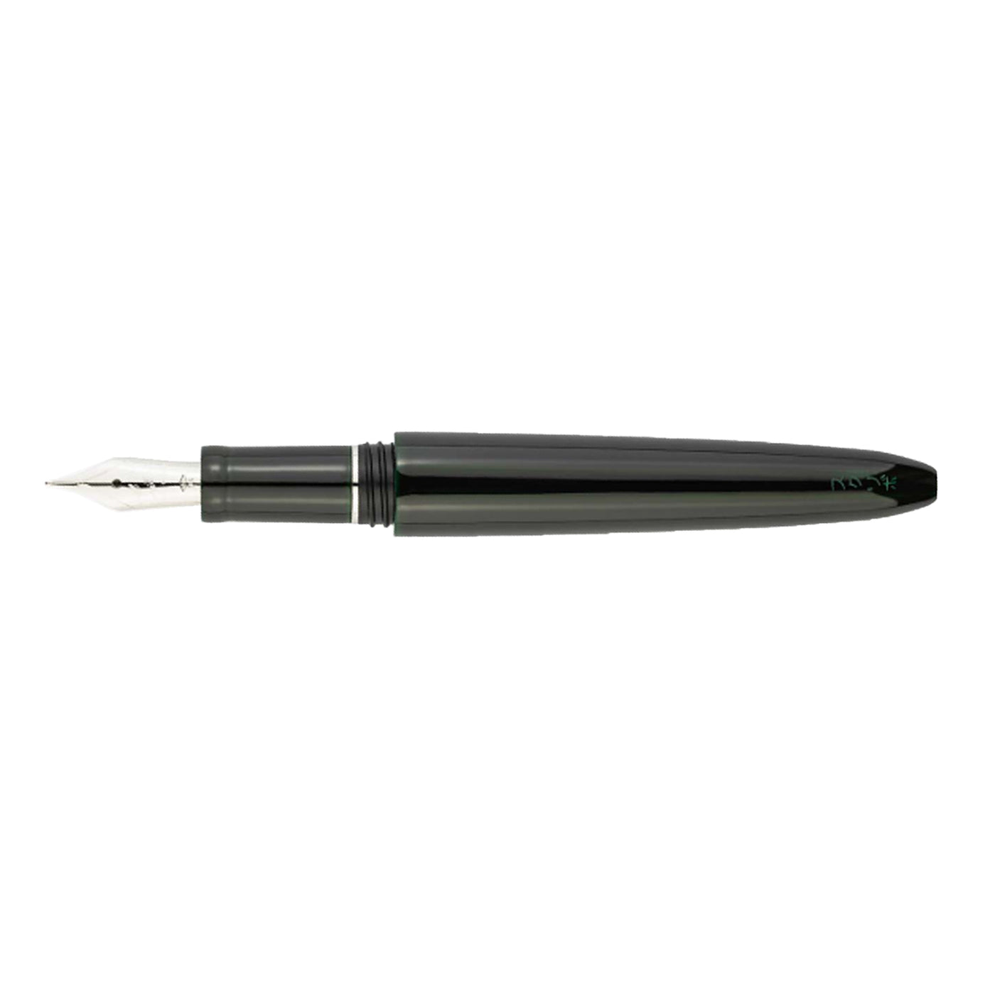Scribo Piuma Tamenuri 14K Fountain Pen - Hane Kuro & Platinum (Limited Edition)
