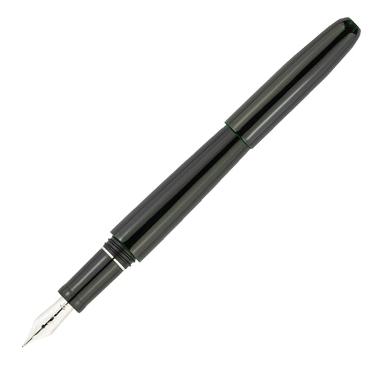 Scribo Piuma Tamenuri 14K Fountain Pen - Hane Kuro & Platinum (Limited Edition)