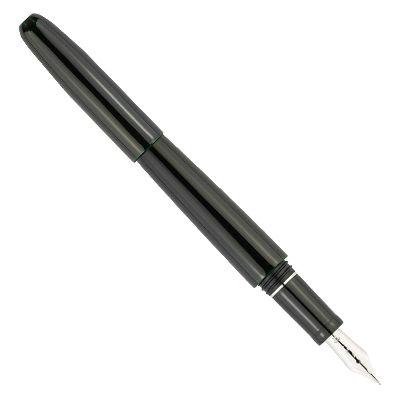 Scribo Piuma Tamenuri 14K Fountain Pen - Hane Kuro & Platinum (Limited Edition)