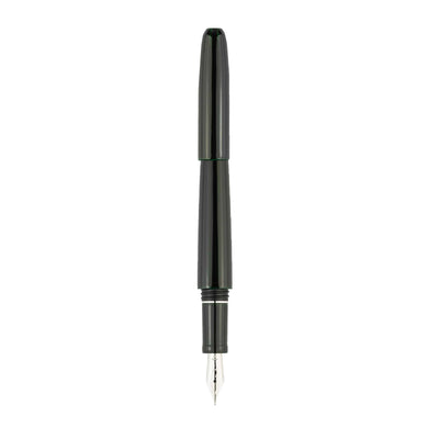 Scribo Piuma Tamenuri 14K Fountain Pen - Hane Kuro & Platinum (Limited Edition)