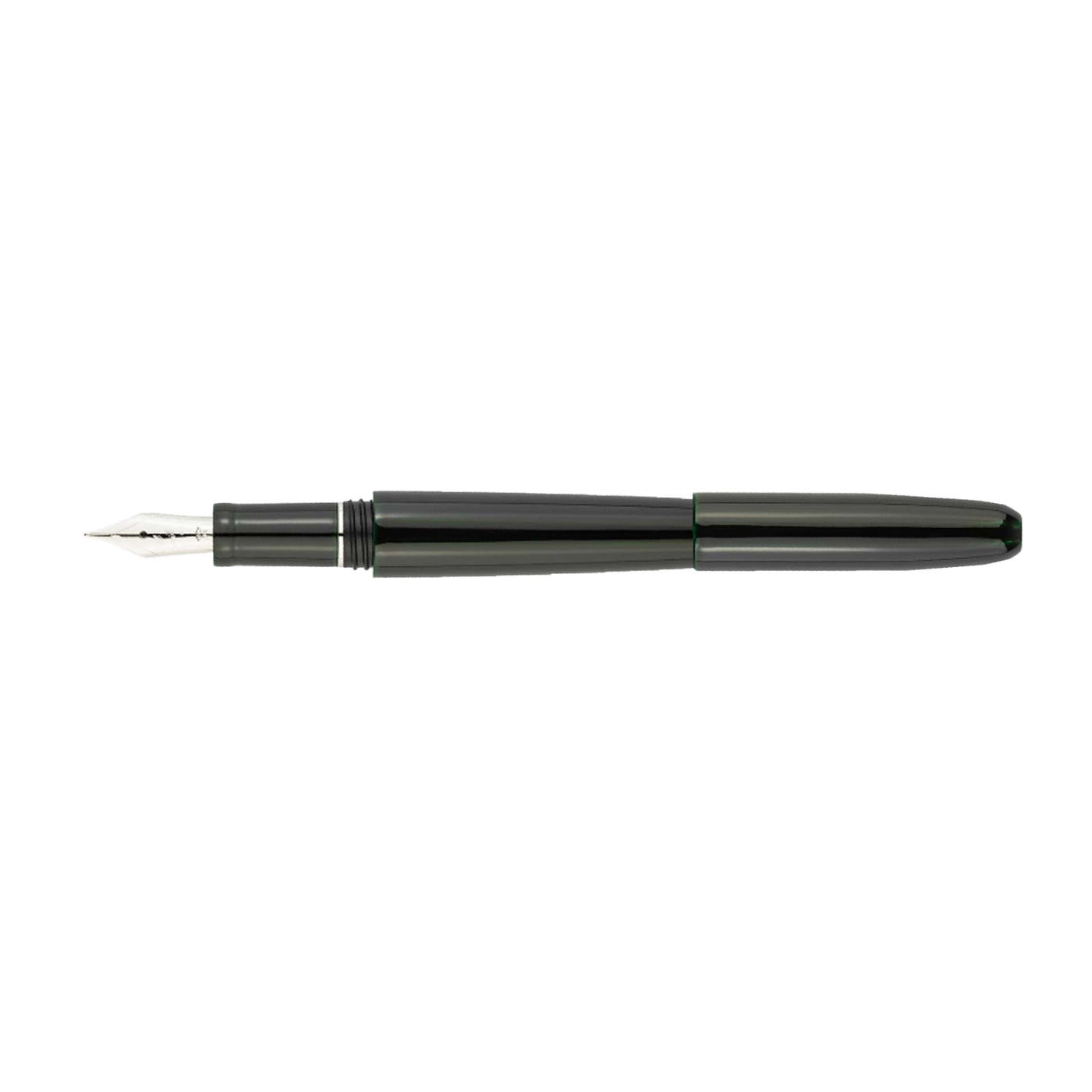 Scribo Piuma Tamenuri 14K Fountain Pen - Hane Kuro & Platinum (Limited Edition)