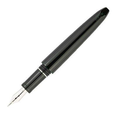 Scribo Piuma Tamenuri 14K Fountain Pen - Hane Kuro & Platinum (Limited Edition)