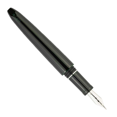 Scribo Piuma Tamenuri 14K Fountain Pen - Hane Kuro & Platinum (Limited Edition)