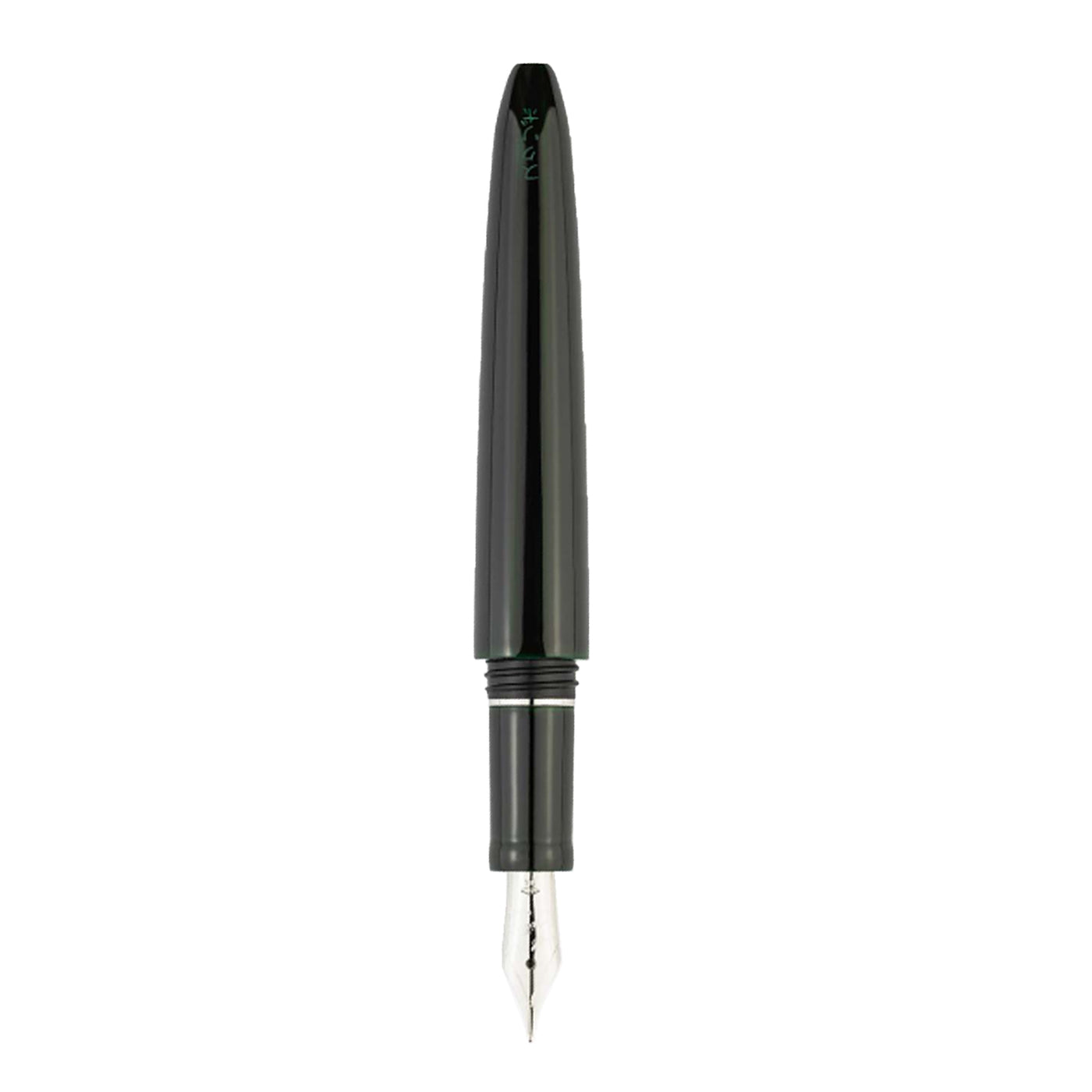 Scribo Piuma Tamenuri 14K Fountain Pen - Hane Kuro & Platinum (Limited Edition)