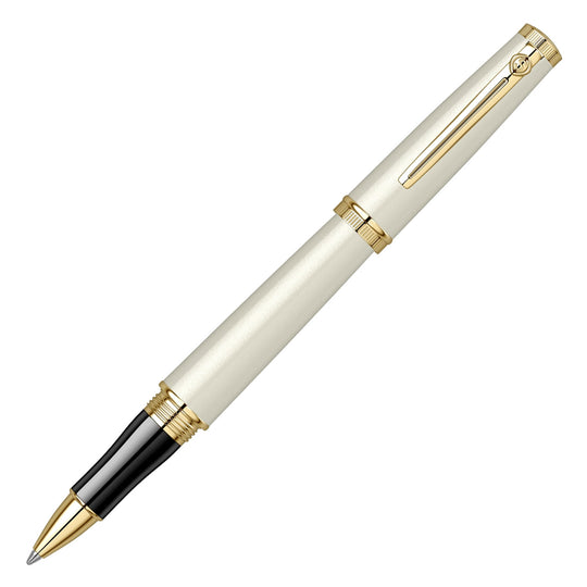 Scrikss Heritage Roller Ball Pen  - White Pearl GT