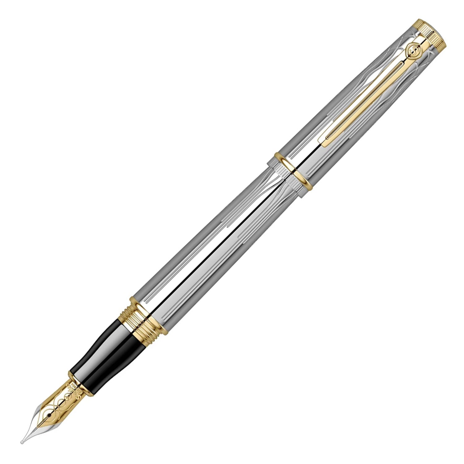 Scrikss Heritage Füllhalter – Chromgold Mit 23 Karat Vergoldeten Details, Inspiriert Von Istanbul, Für Sammler & Schreibbegeisterte