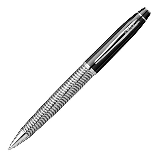 Scrikss Noble 35 Ball Pen - Black Chrome Spiral CT