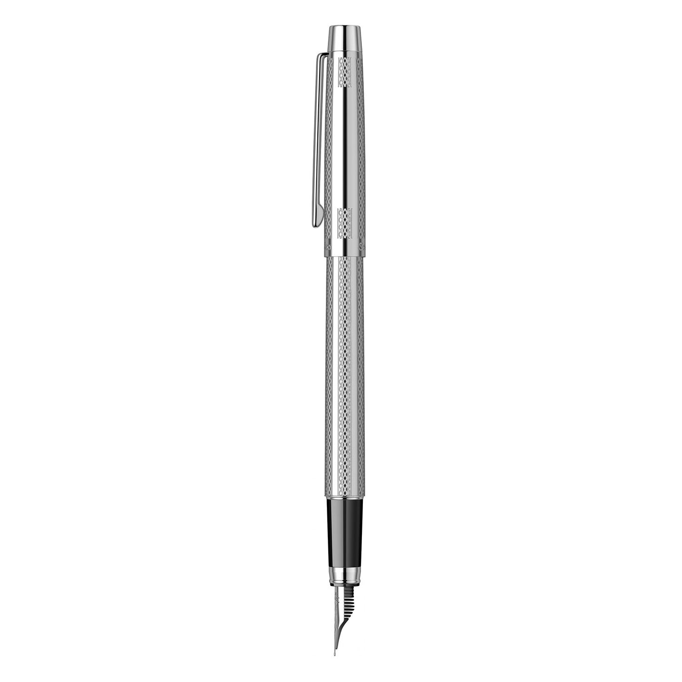 Scrikss Venus 722 Fountain Pen, Chrome / Chrome Trim - Steel Nib 3