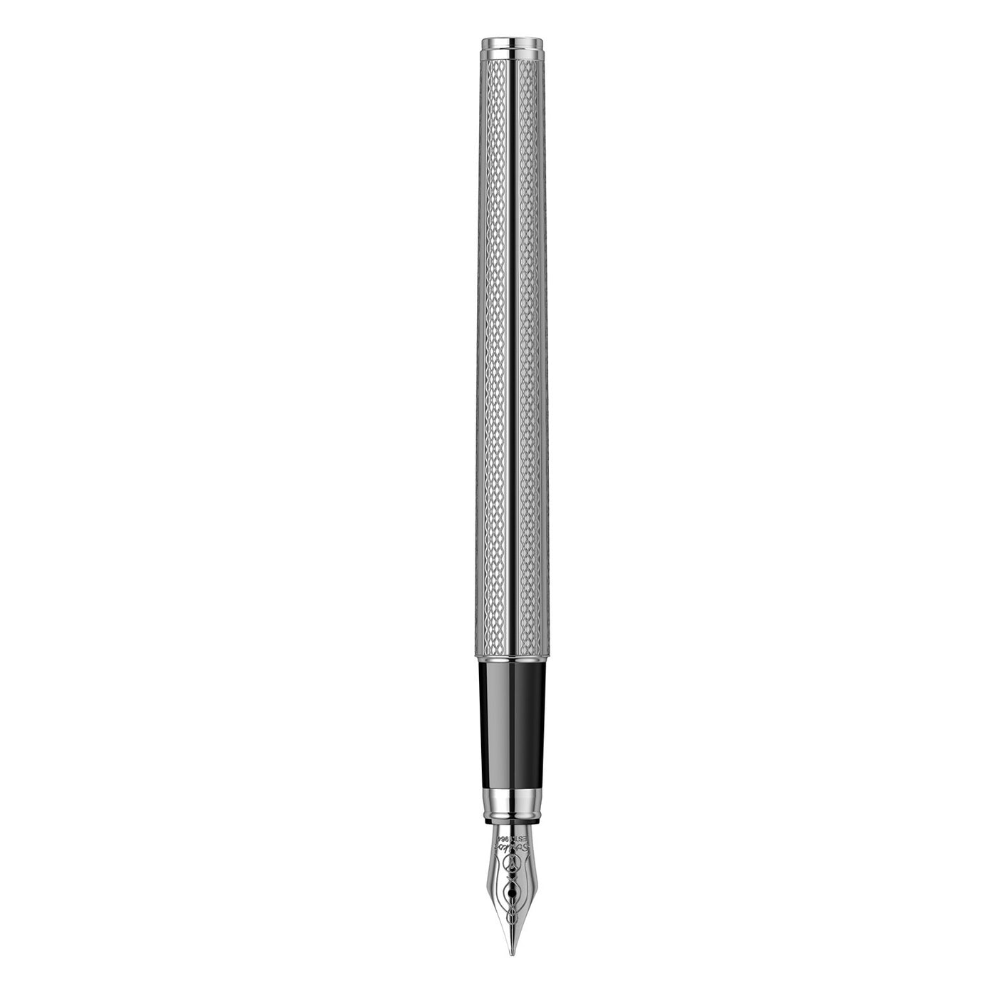 Scrikss Venus 722 Fountain Pen, Chrome / Chrome Trim - Steel Nib 6