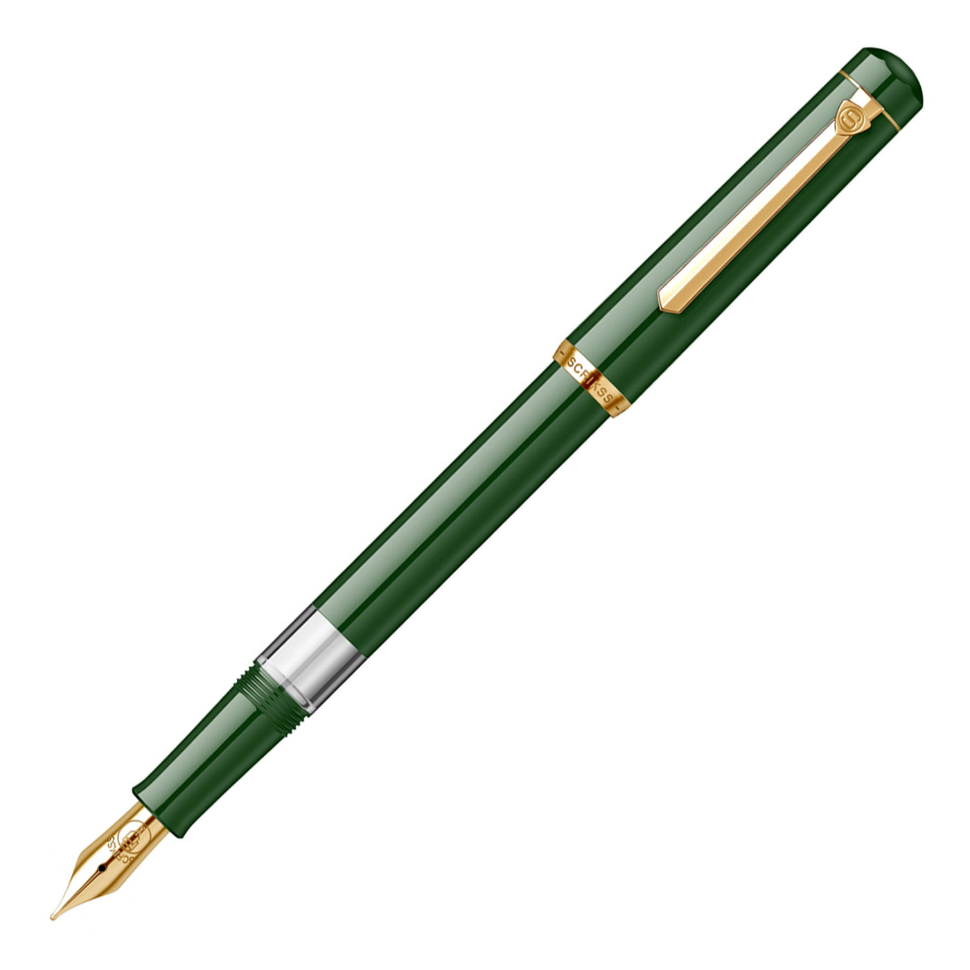 Scrikss 419 Fountain Pen - Dark Green GT