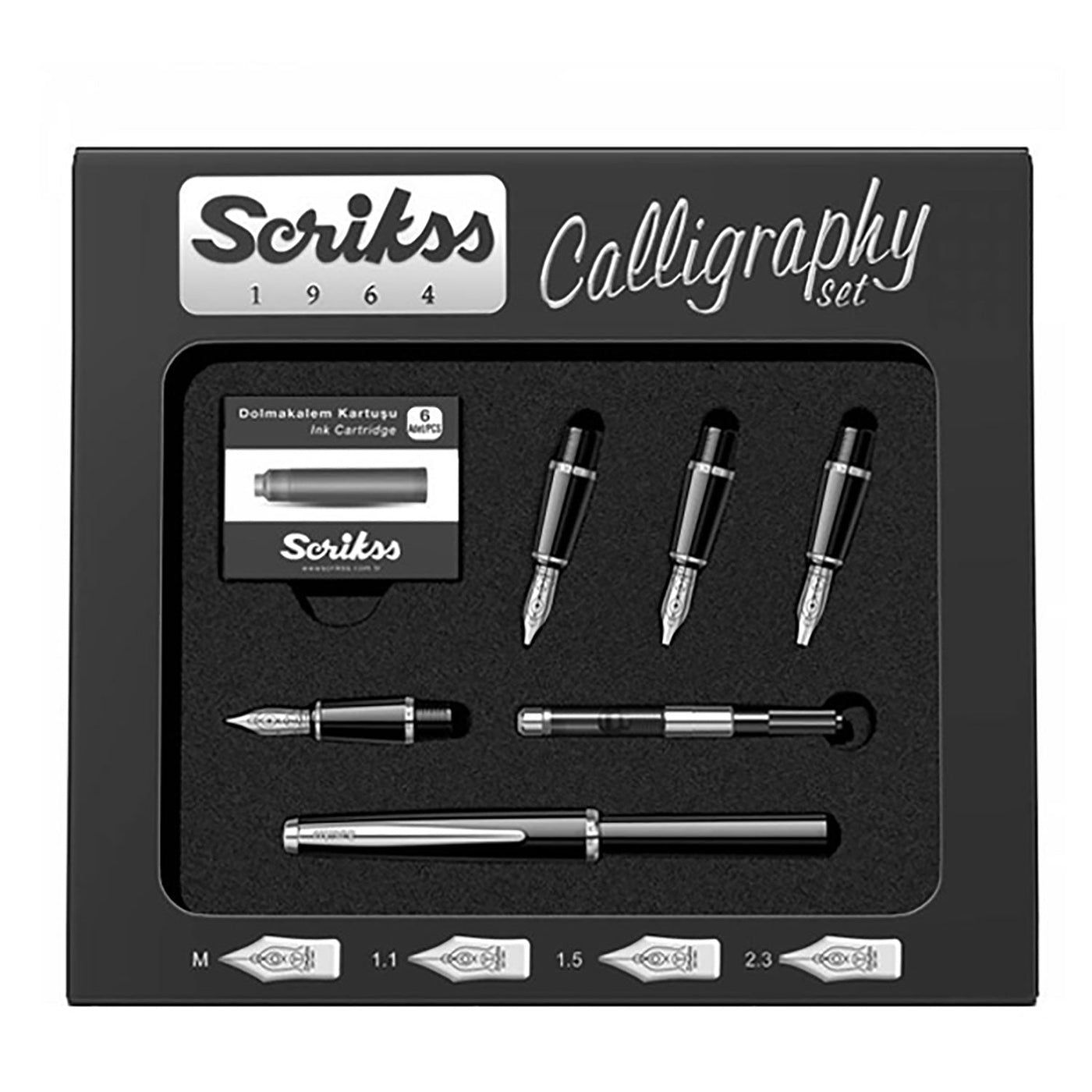 Scrikss Calligraphy Pen Set - Black CT 1