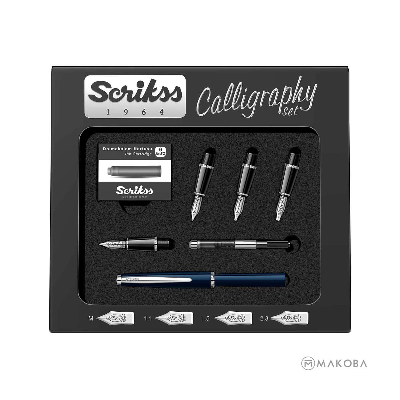Scrikss Calligraphy Pen Set - Navy CT 1