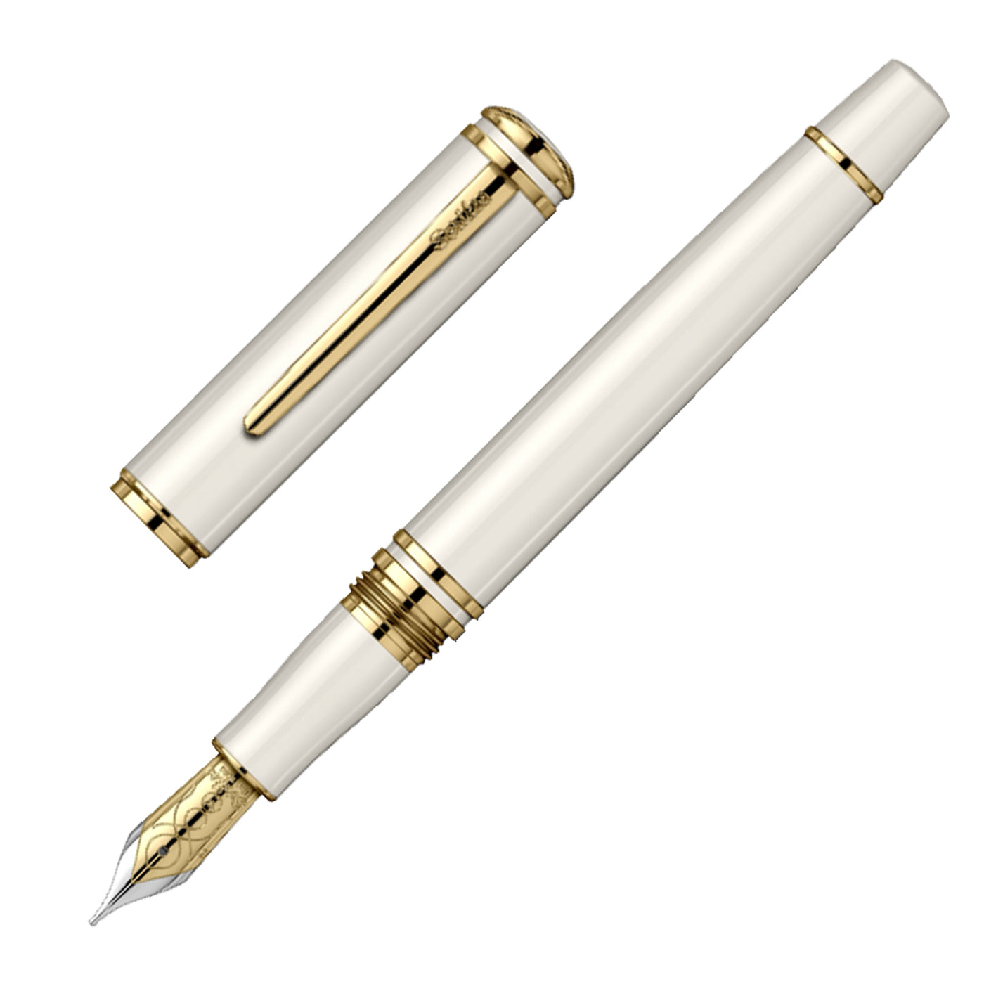 Scrikss Fortune Fountain Pen - White GT