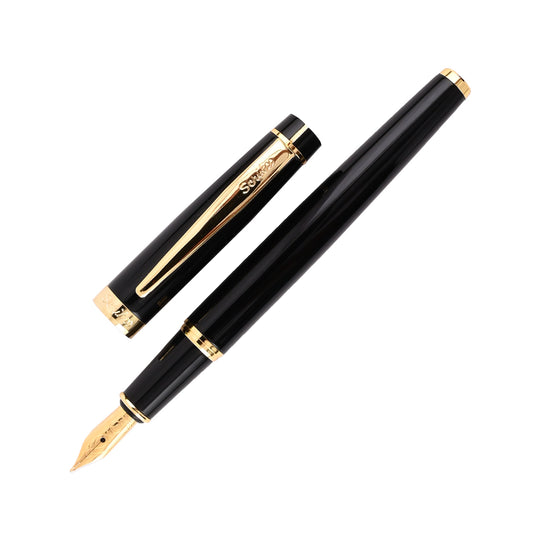 Scrikss Honour 38 Fountain Pen - Black GT