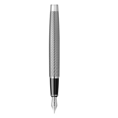 Scrikss Noble 35 Fountain Pen - Black Chrome Spiral CT 3