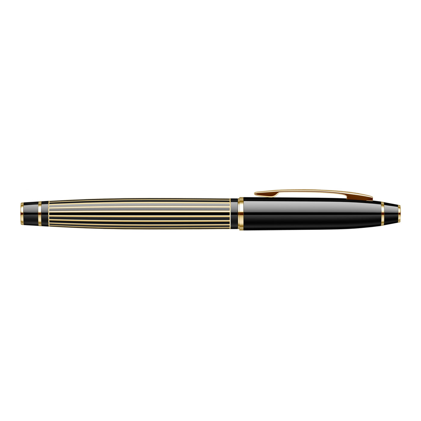 Scrikss Noble 35 Fountain Pen - Black Stripe GT 4