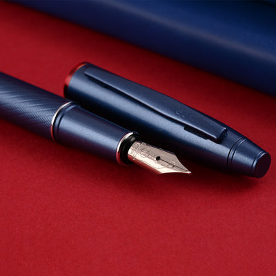 Scrikss Noble 35 Fountain Pen - Metallic Blue PVD