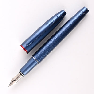 Scrikss Noble 35 Fountain Pen - Metallic Blue PVD 2