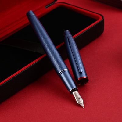 Scrikss Noble 35 Fountain Pen - Metallic Blue PVD