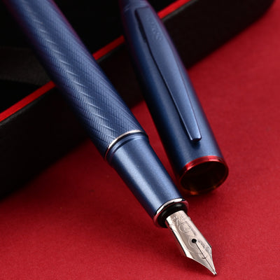 Scrikss Noble 35 Fountain Pen - Metallic Blue PVD