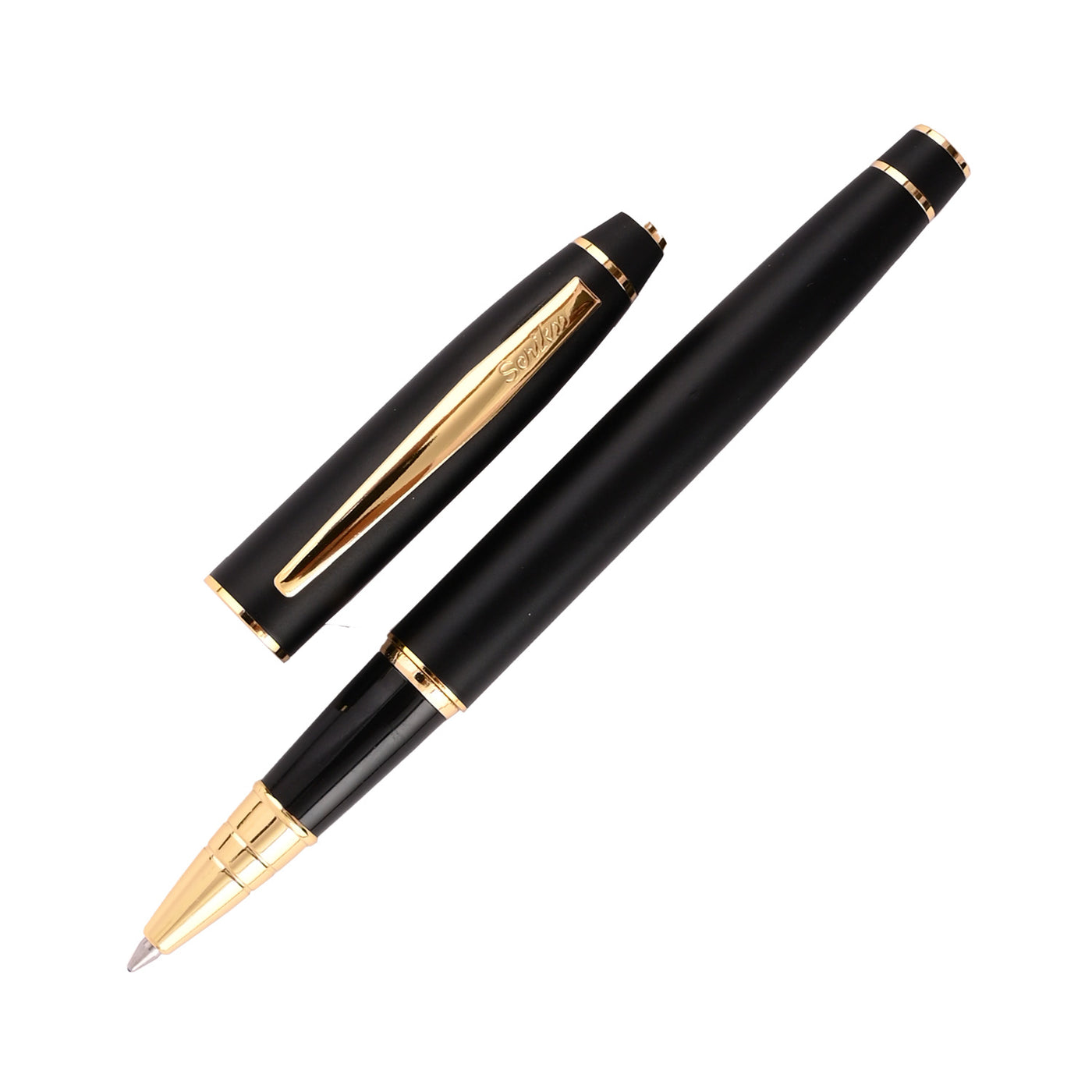 Scrikss Noble 35 Roller Ball Pen - Matt Black GT 1