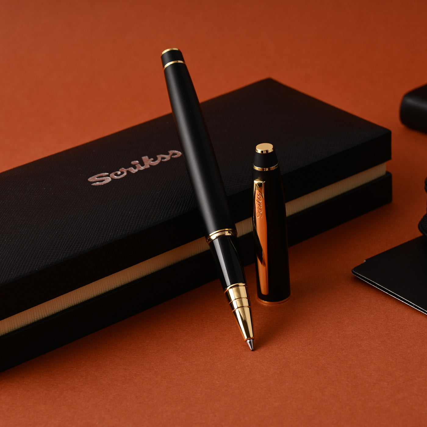 Scrikss Noble 35 Roller Ball Pen - Matt Black GT 8