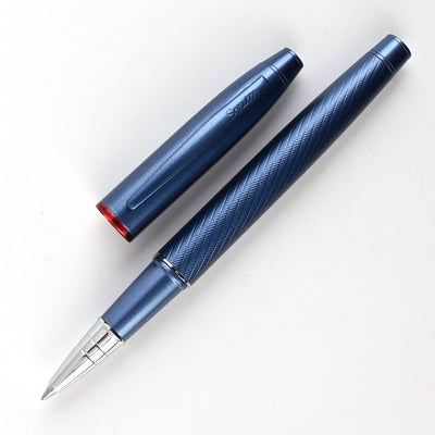 Scrikss Noble 35 Roller Ball Pen - Metallic Blue PVD 2