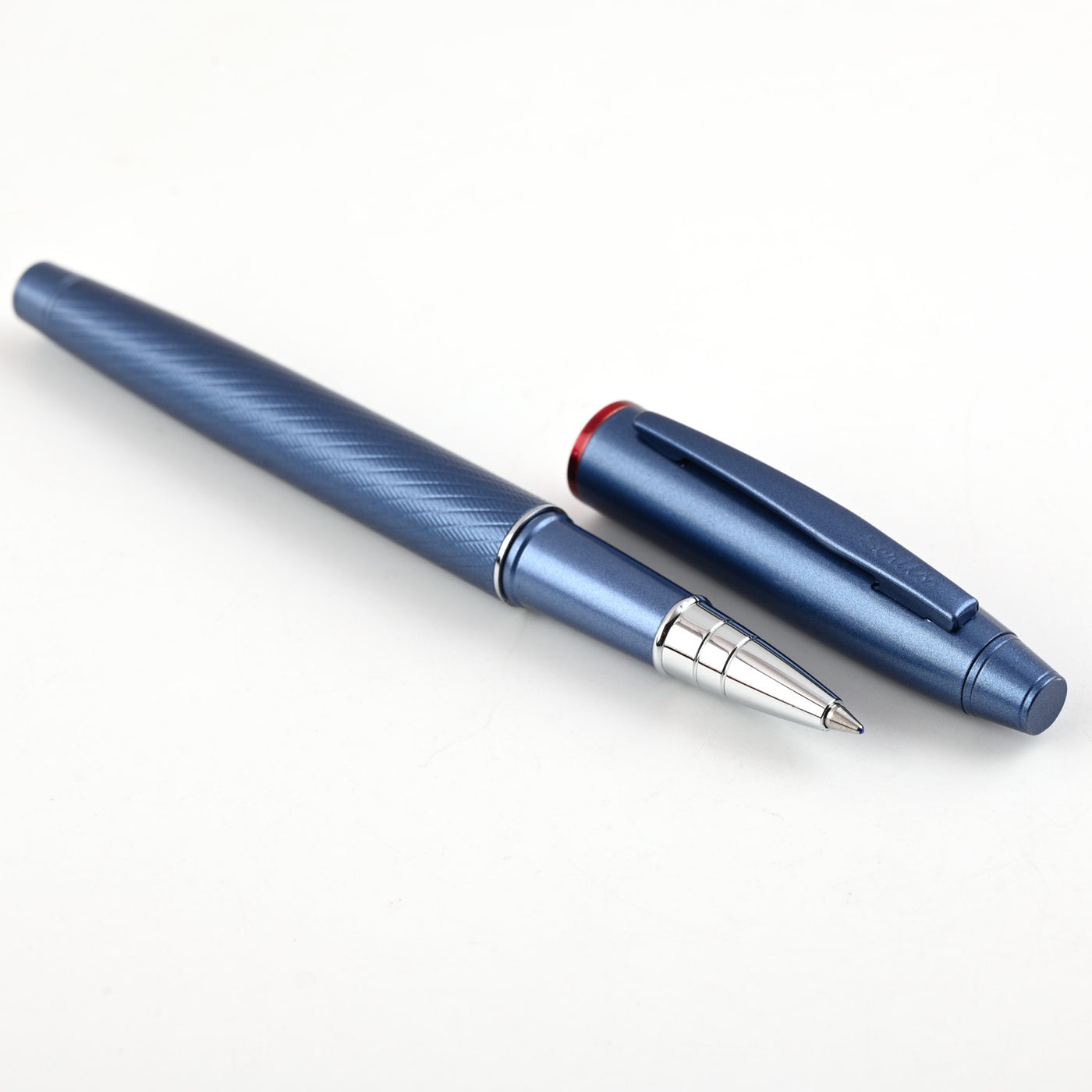 Scrikss Noble 35 Roller Ball Pen - Metallic Blue PVD 3