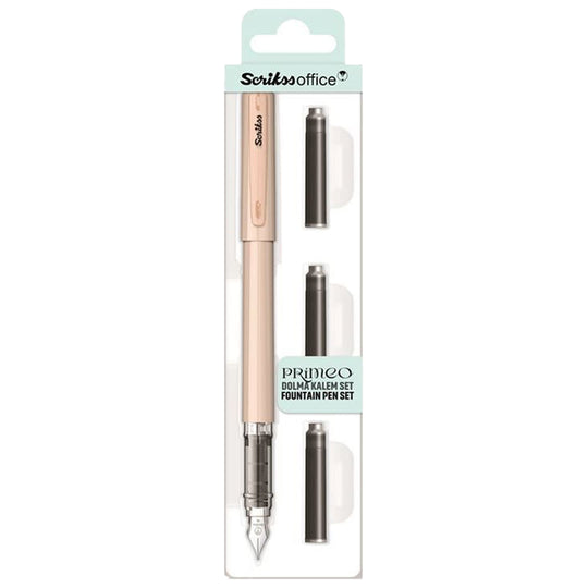 Scrikss Primeo Fountain Pen in Blister Pack - Latte