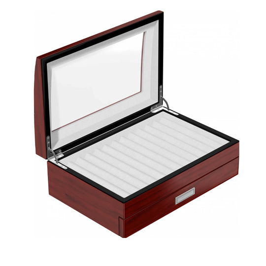 Scrikss Walnut Wood 24 Pen Holder - Brown