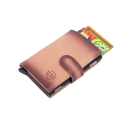 Scudo Burnished Slim Wallet - Sand