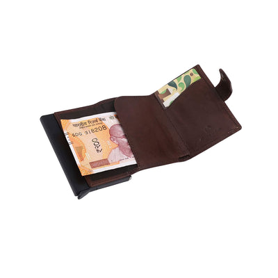 Scudo Linear Slim Wallet - Brown 2