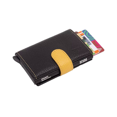 Scudo Mosaic Slim Wallet - Black/Yellow