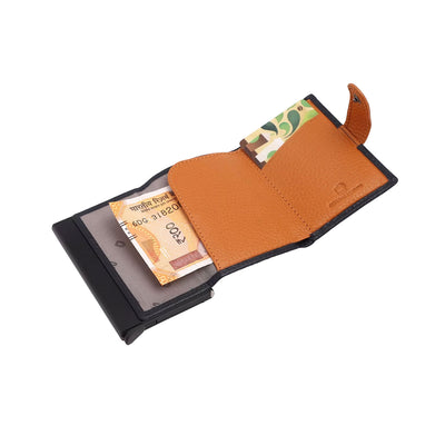 Scudo Mosaic Slim Wallet - Navy/Orange