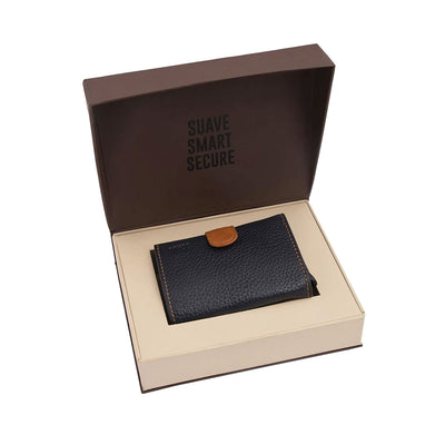 Scudo Mosaic Slim Wallet - Navy/Orange