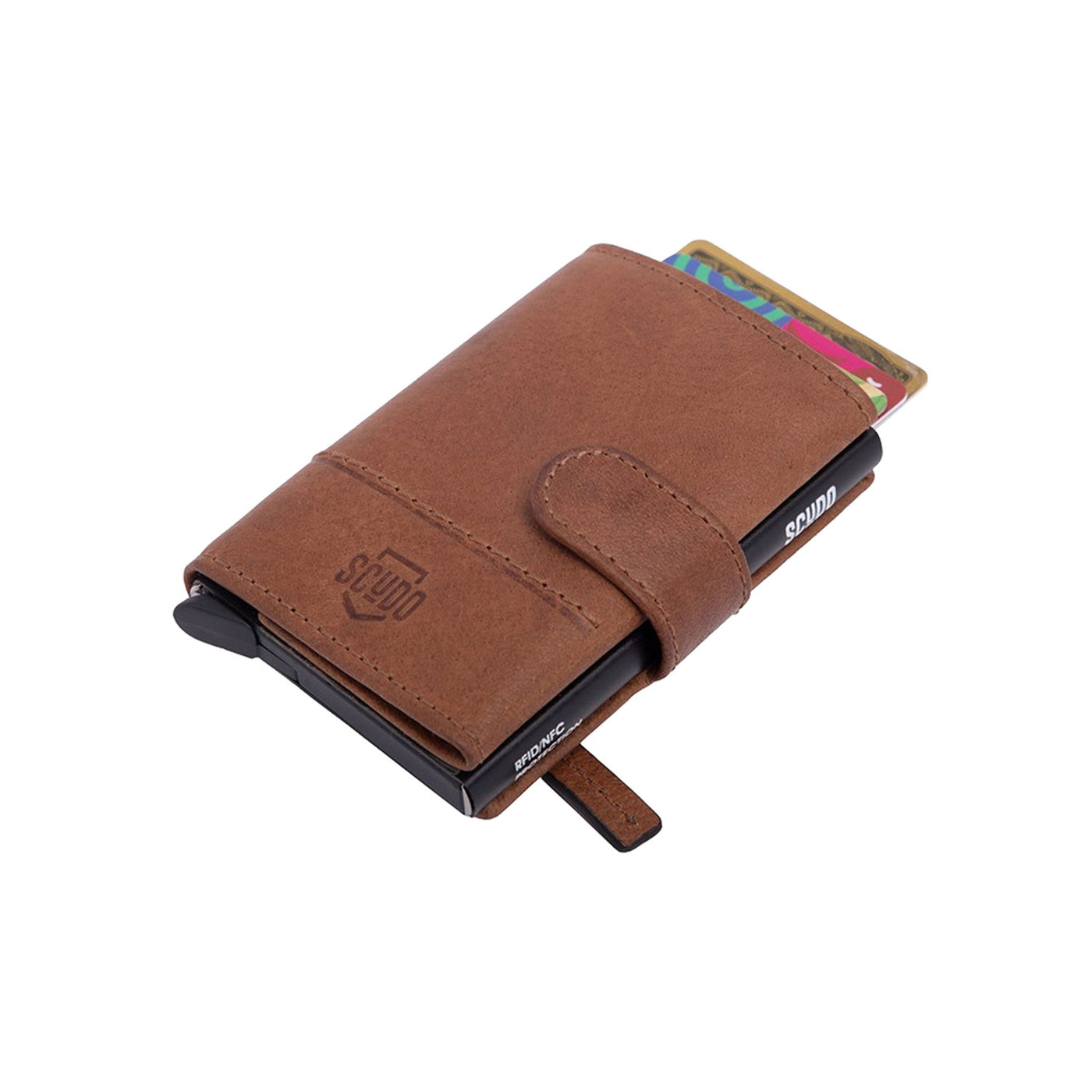 Scudo Troy Slim Wallet - Cognac