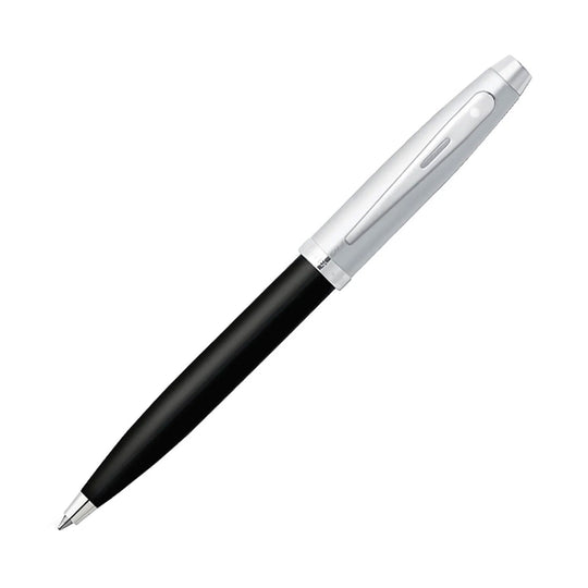 Sheaffer 100 Ball Pen - Black & Brushed Chrome