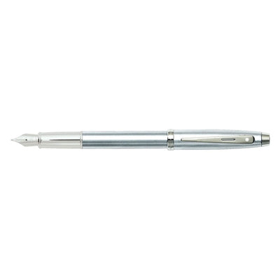 Sheaffer 100 Fountain Pen - Brushed Chrome CT 3
