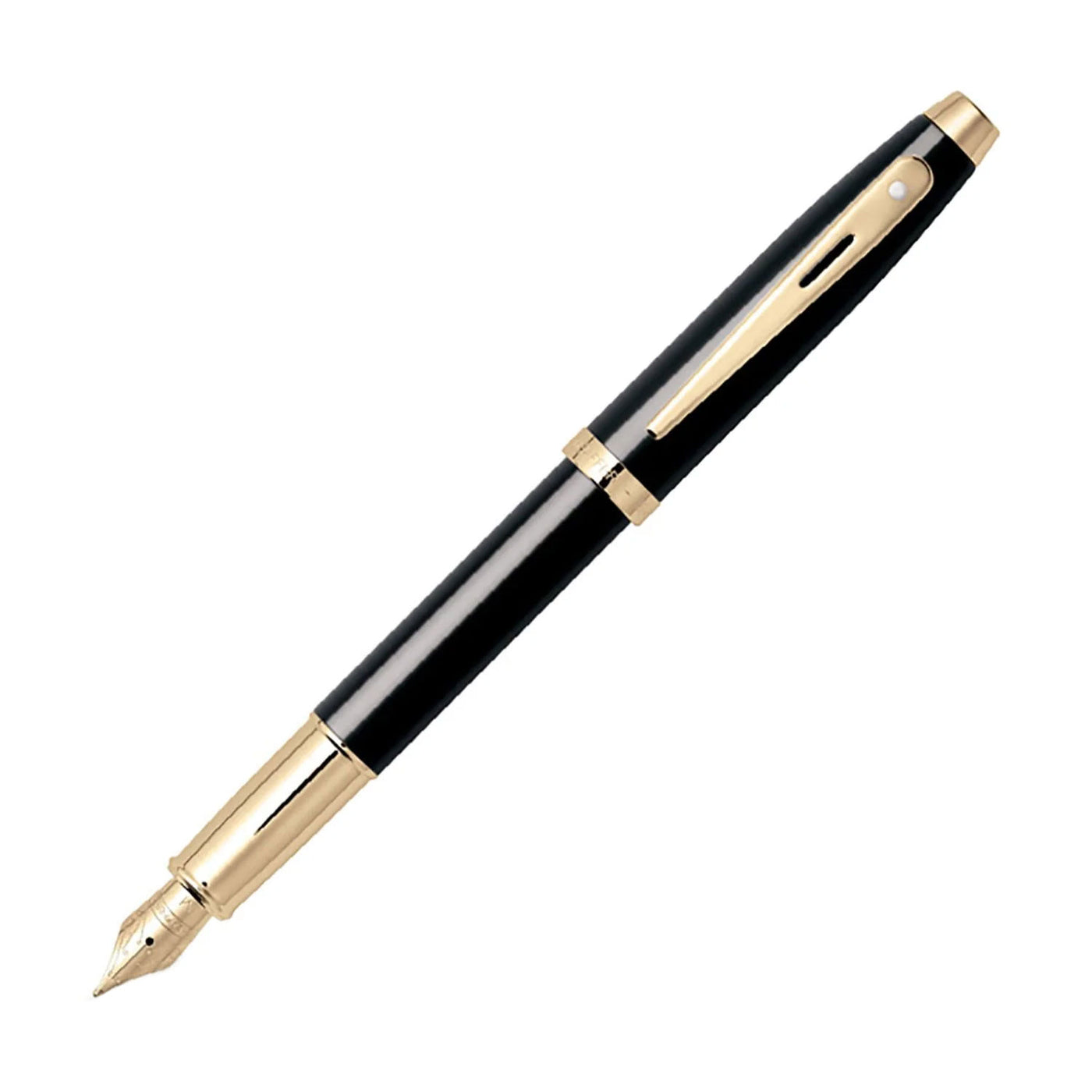 Sheaffer 100 Fountain Pen - Glossy Black GT 1