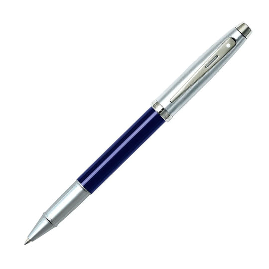 Sheaffer 100 Roller Ball Pen - Blue & Brushed Chrome